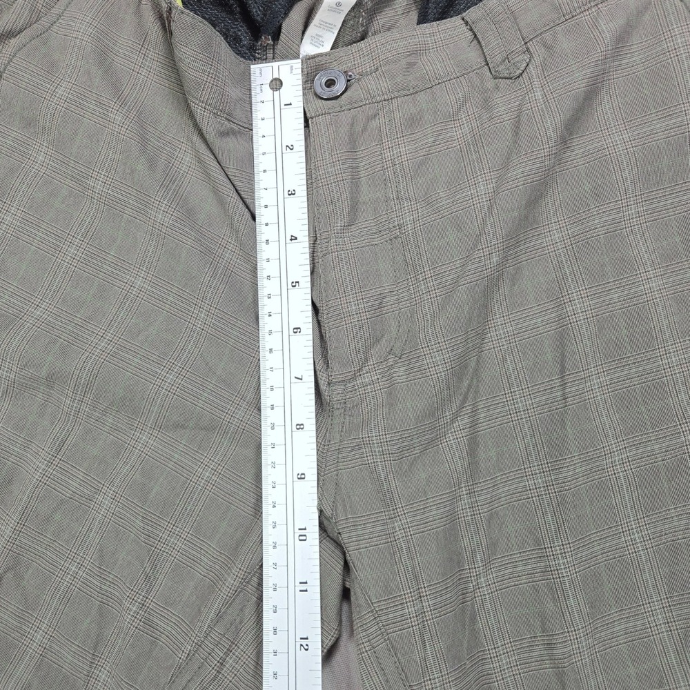 Lululemon Athletica Kung Fu Pants Plaid Stretch Grey Mens 38x31 - Picture 12 of 12